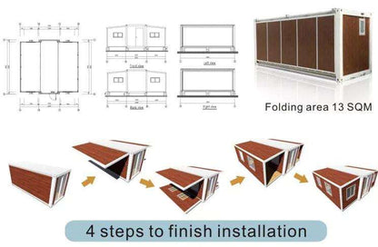 Luxury 3 in 1 Prefab 20ft Expandable Container Homes